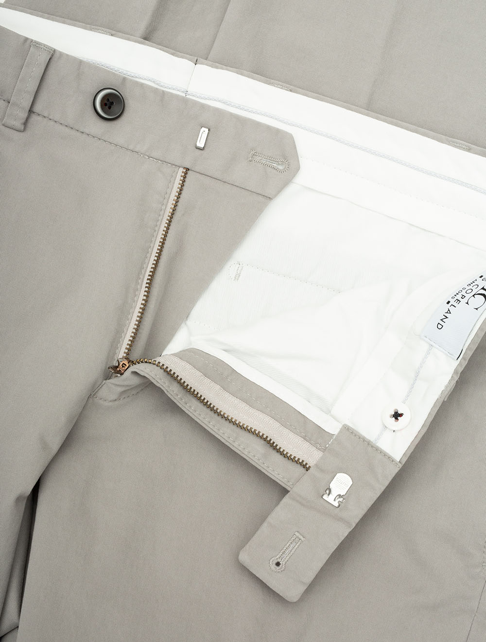 Louis Copeland Cotton Trouser Stone AI6