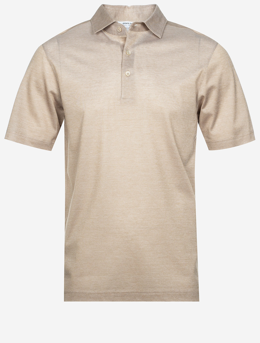 Gran Sasso 3 button Polo Shirt Beige MI