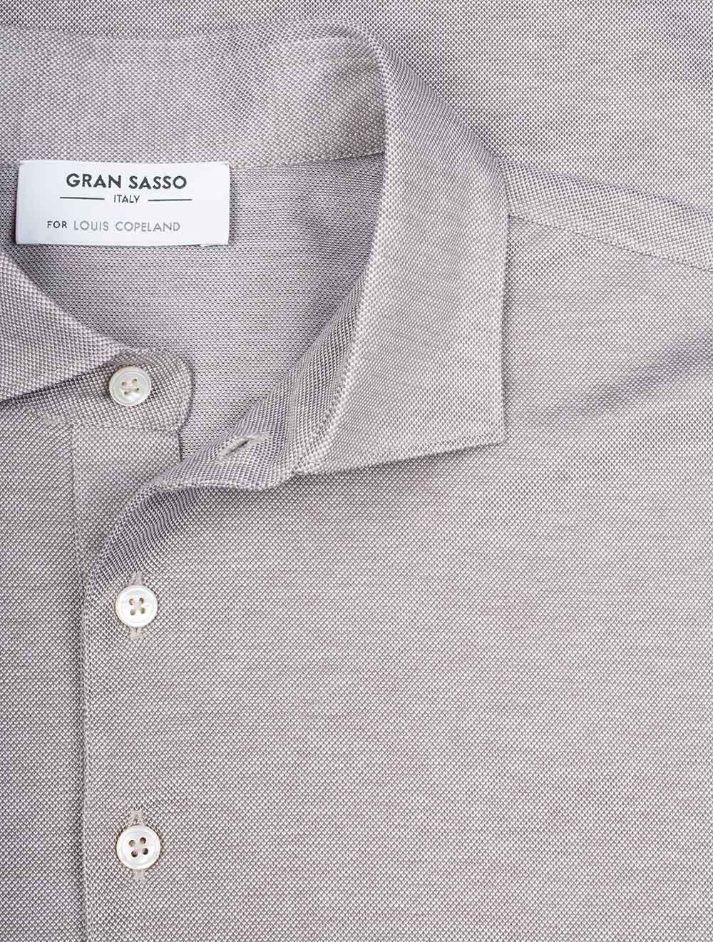 Gran Sasso 3 button Polo Shirt Taupe AI3