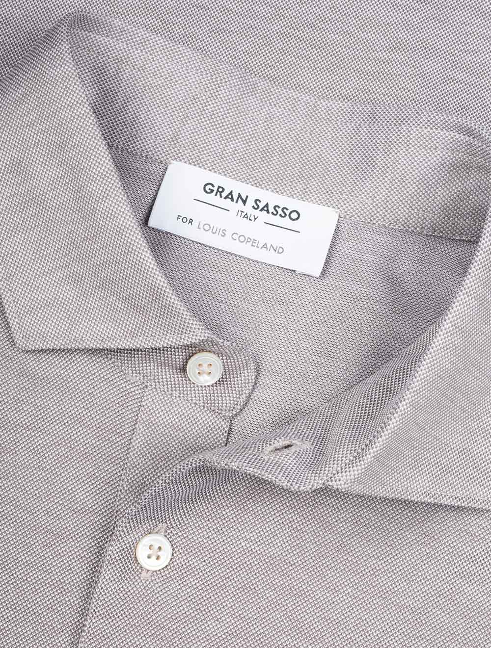 Gran Sasso 3 button Polo Shirt Taupe AI4