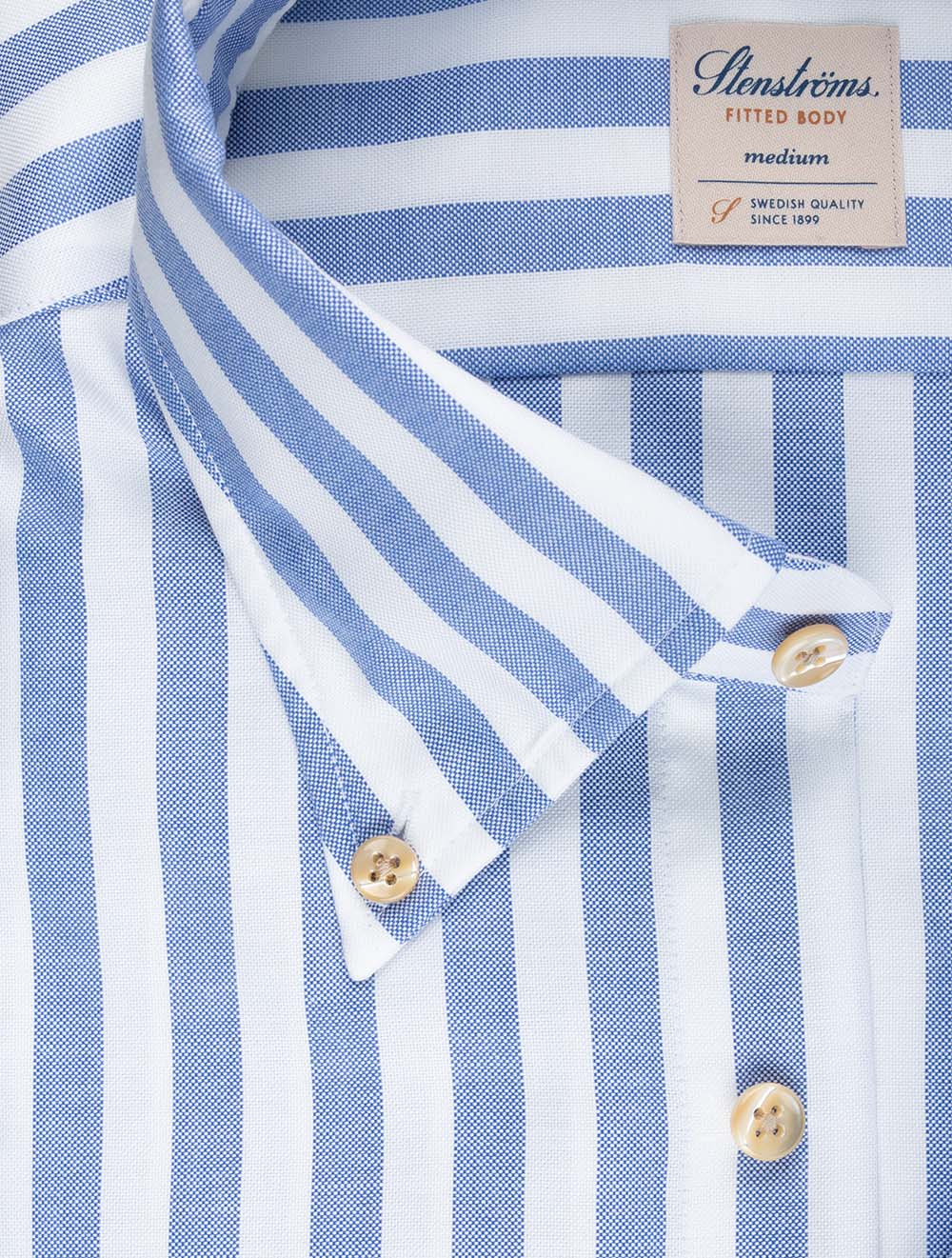 Blue Barstripe Fitted Body Shirt