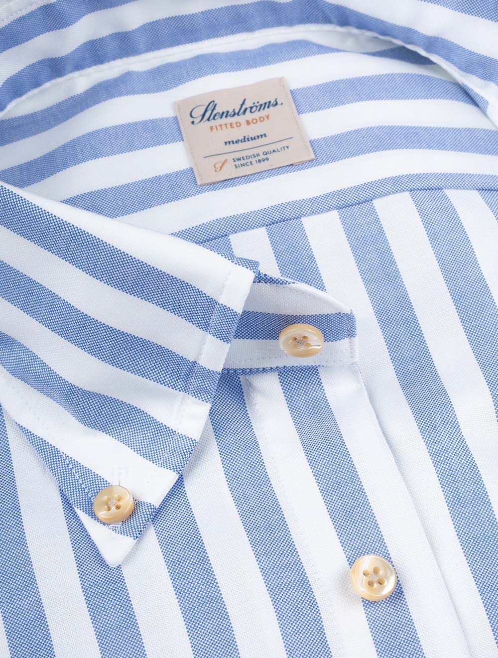 Blue Barstripe Fitted Body Shirt