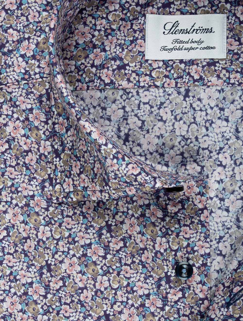 Stenstroms Floral Pattern Fitted Shirt Light Pink AI1