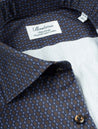 Stenstroms Geometric Pattern Fitted Shirt Blue AI2