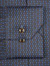 Stenstroms Geometric Pattern Fitted Shirt Blue AI3