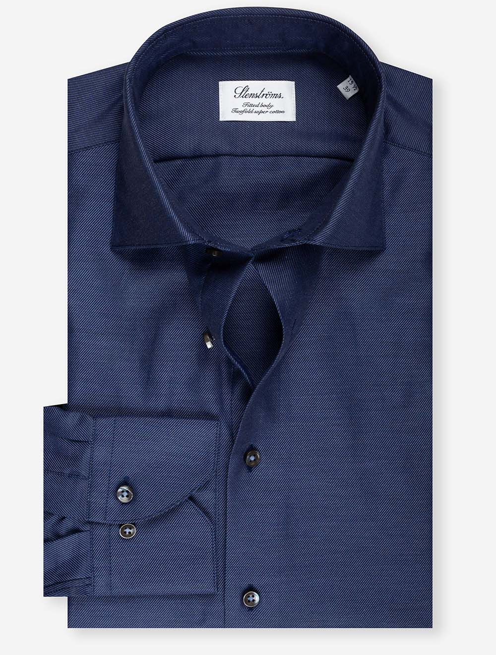 Twill Fitted Shirt Navy