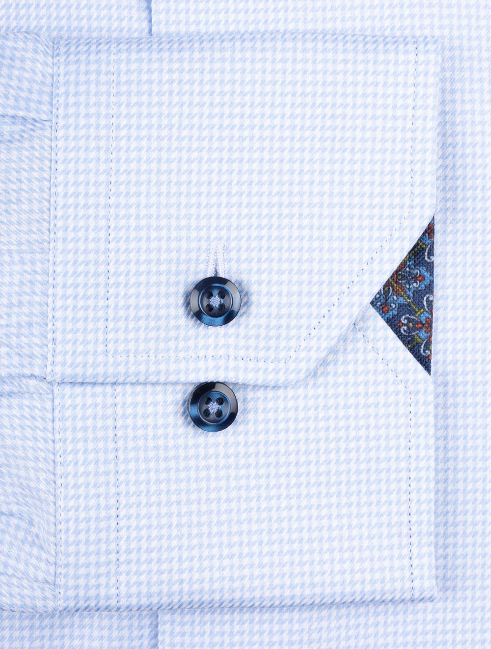 Stenstroms Pattern Inlay Shirt Blue AI3