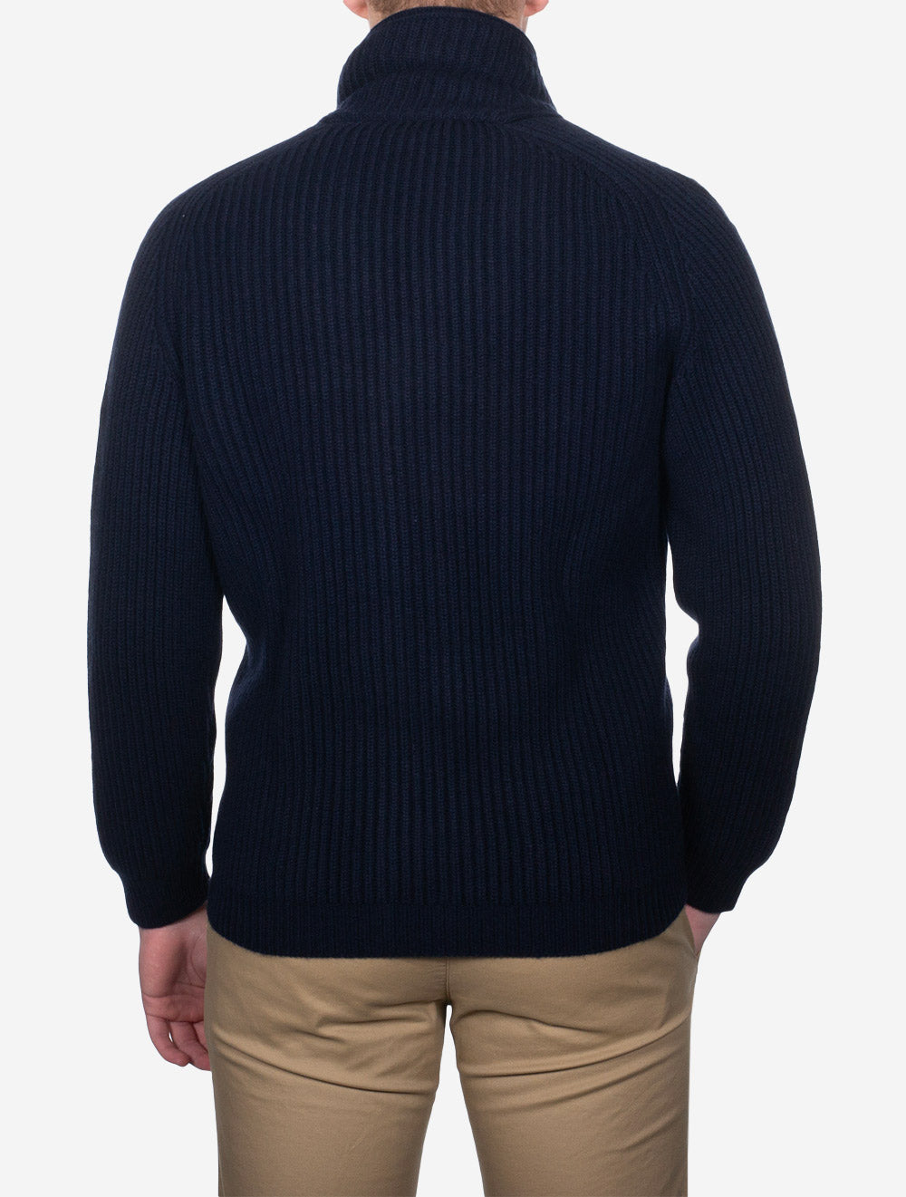 Fedeli Cashmere Button Knitted Cardigan Navy AI2