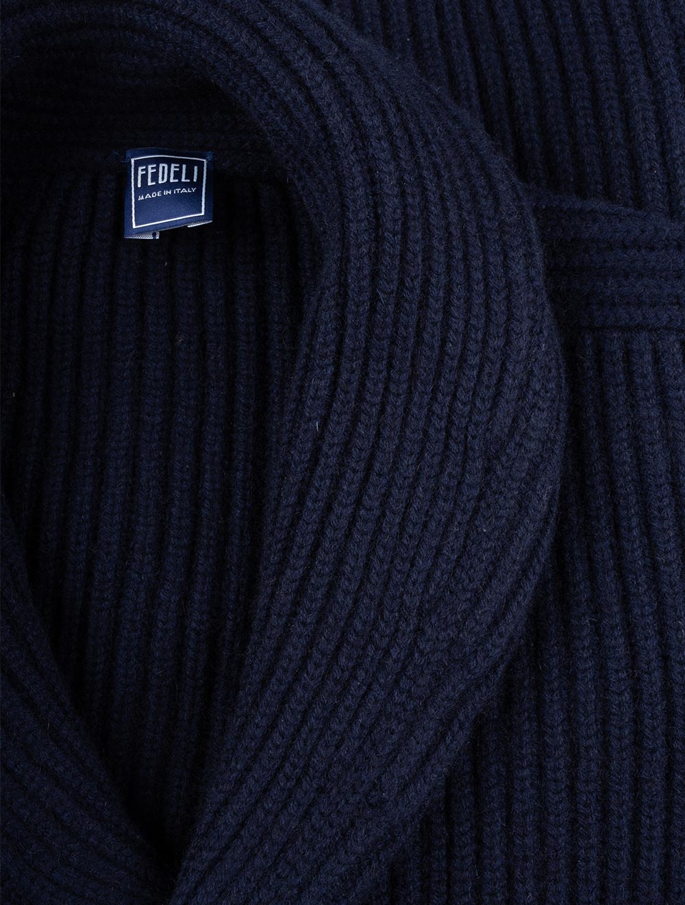 Fedeli Cashmere Button Knitted Cardigan Navy AI3