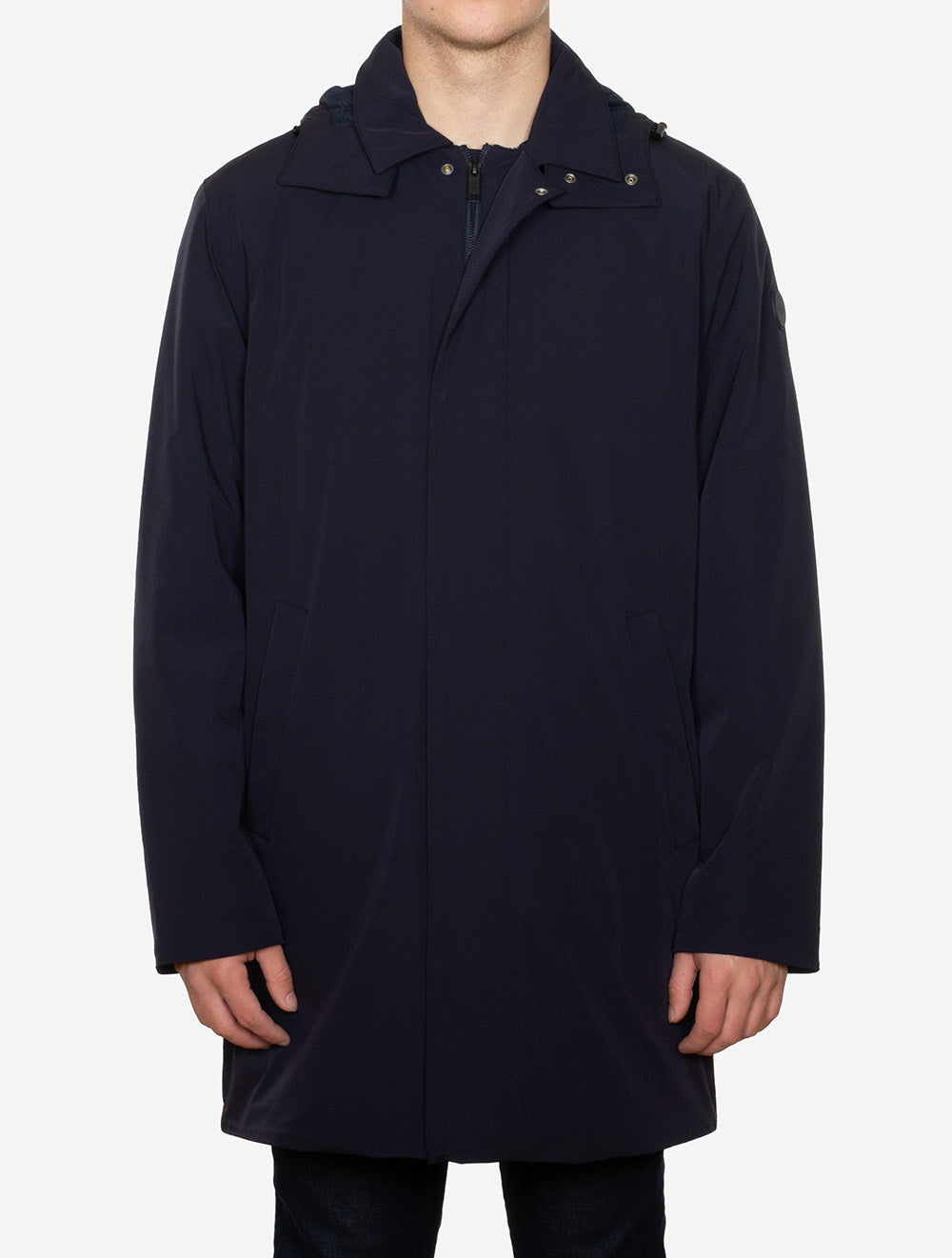 Padded Car Coat Evening Blue