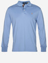 Ralph Lauren Slim Fit Pima Long Sleeve Polo Blue MI