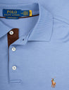 Ralph Lauren Slim Fit Pima Long Sleeve Polo Blue AI3