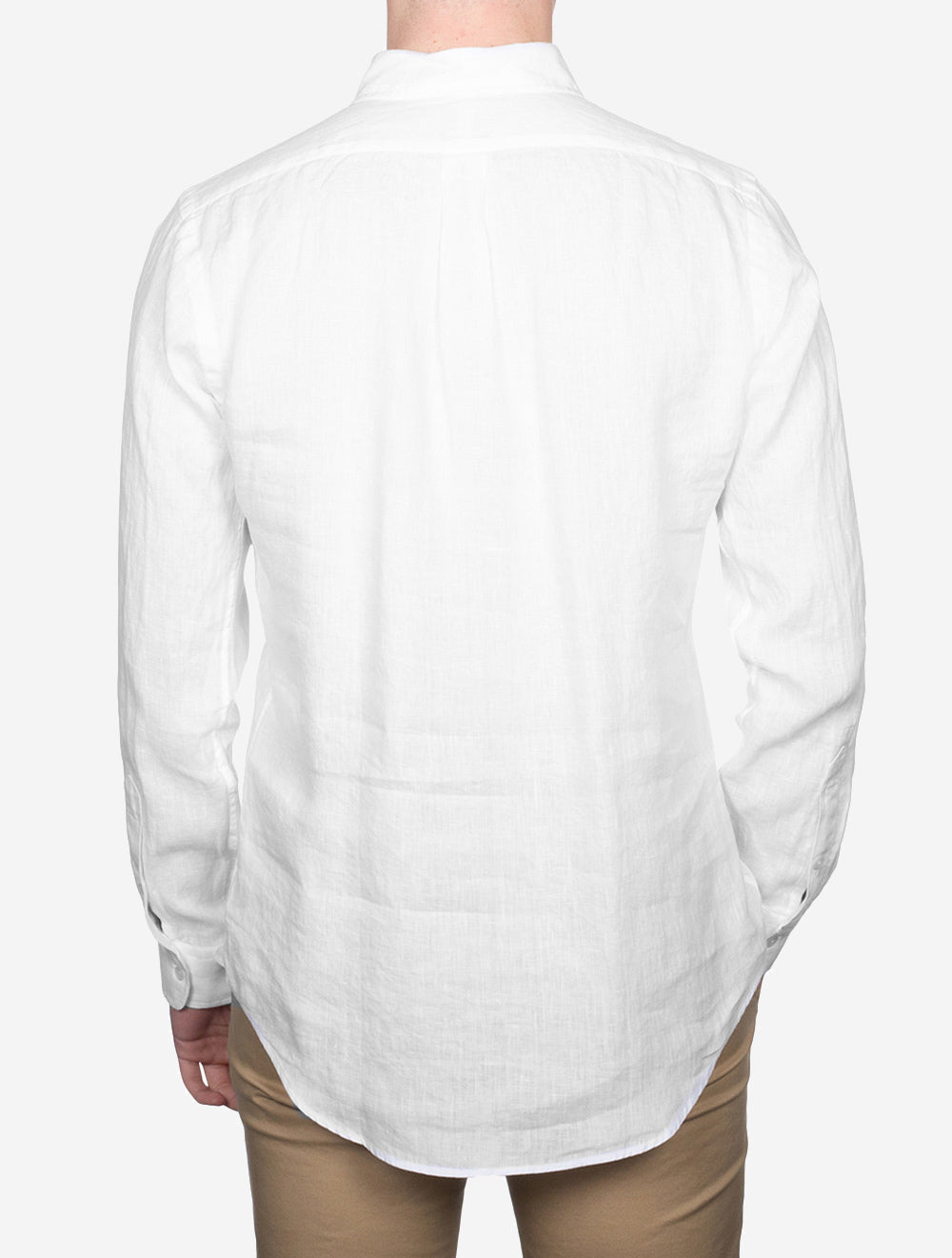 Ralph Lauren Custom Fit Linen Shirt White AI2