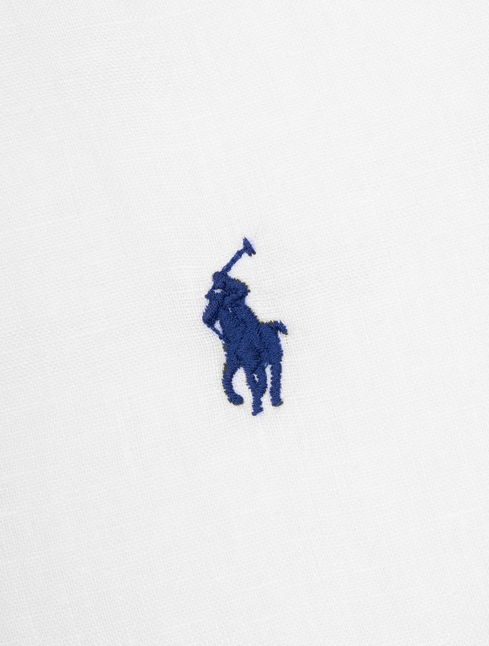 Ralph Lauren Custom Fit Linen Shirt White AI4