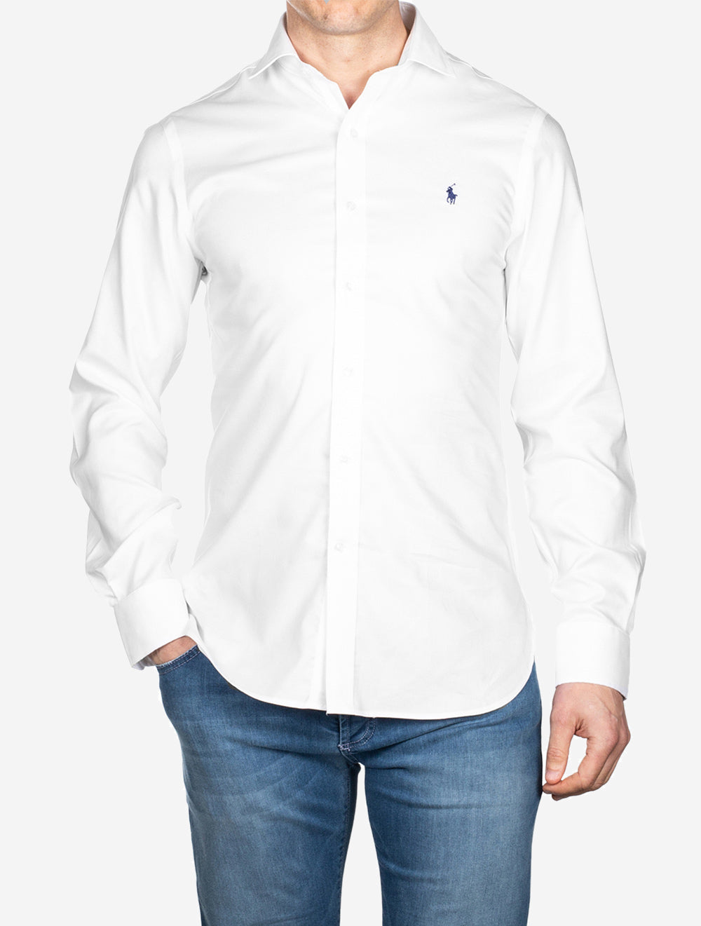 Slim Plain Dress Shirt White