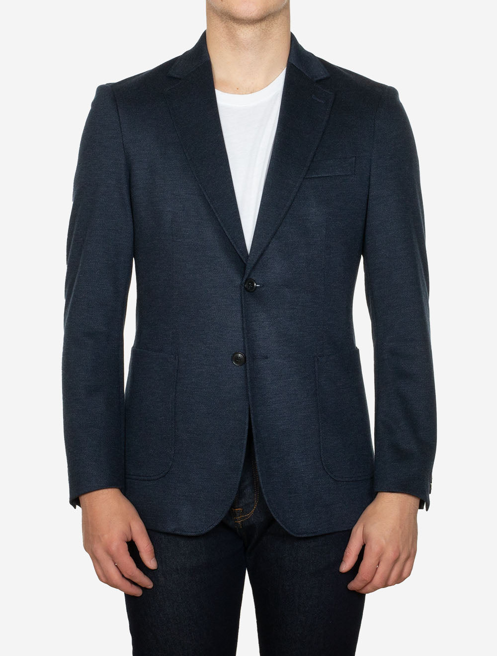 Gant Slim Two Toned Twill jersery Blazer Evening Blue AI1