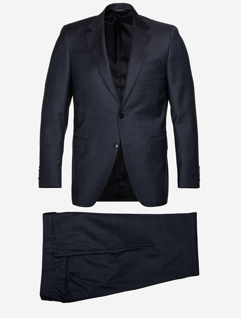 Woven Style Wool Suit Navy