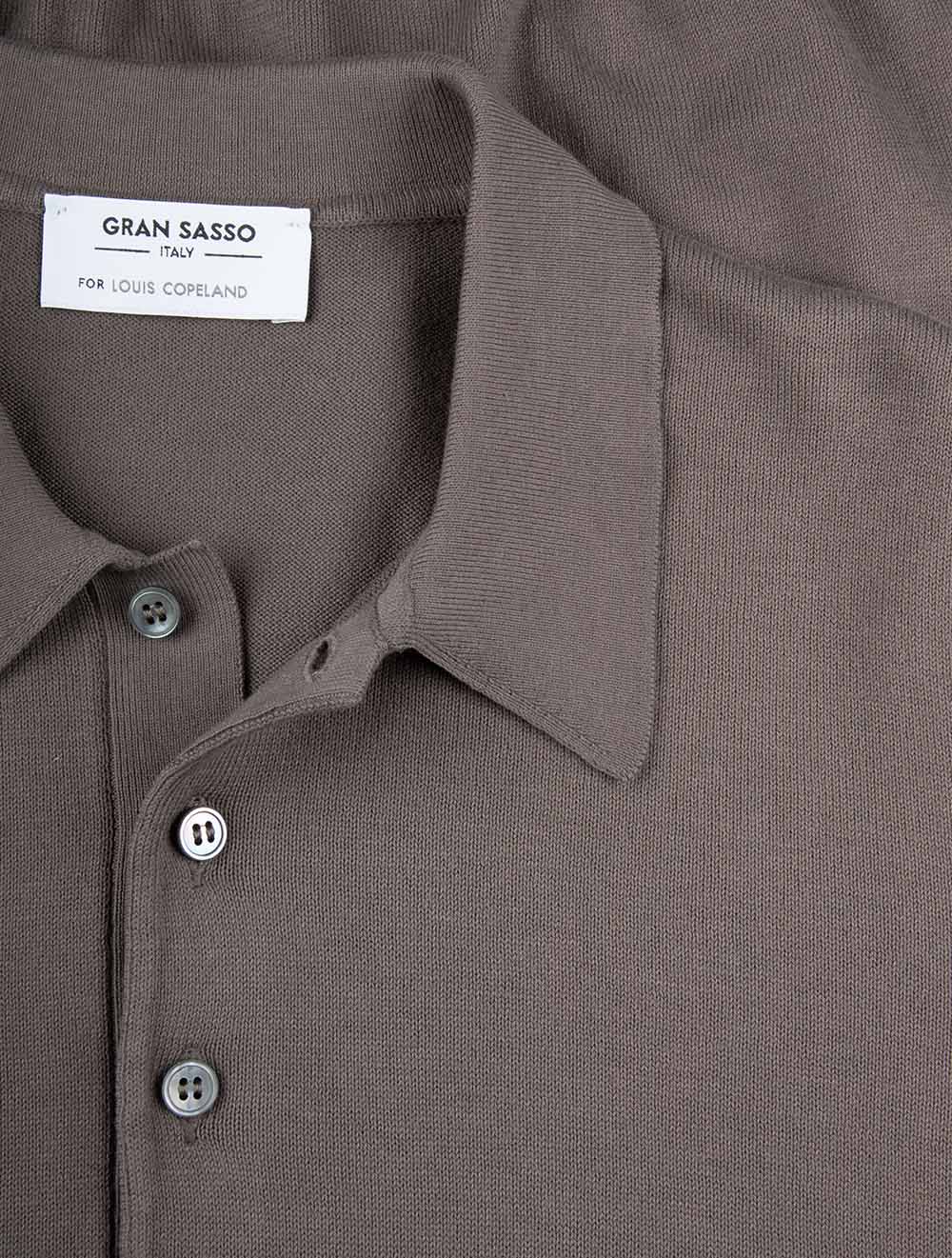 Tennis Cotton Polo Brown