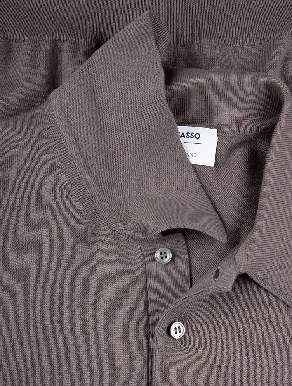 Tennis Cotton Polo Brown