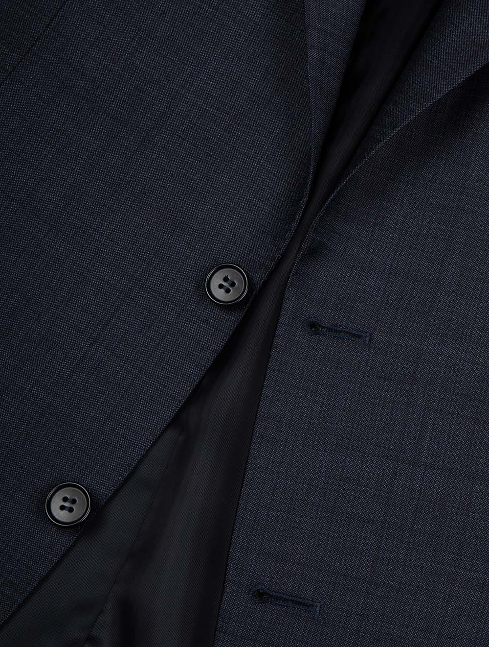 Woven Style Wool Suit Navy