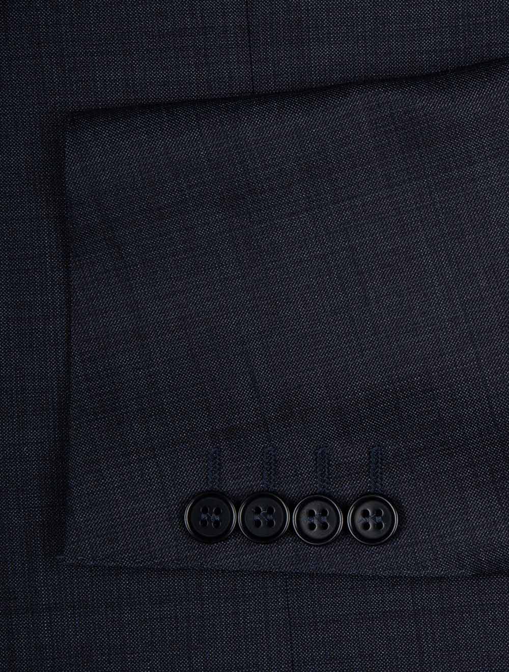 Woven Style Wool Suit Navy