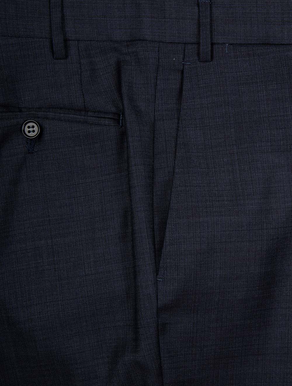 Woven Style Wool Suit Navy