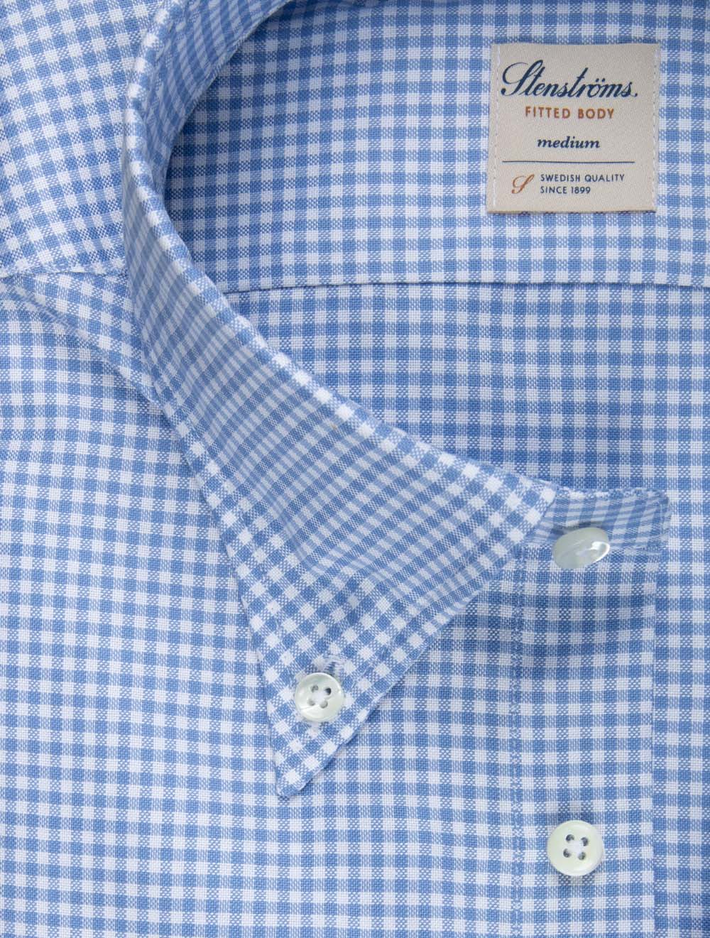 Gingham Fitted Shirt Blue