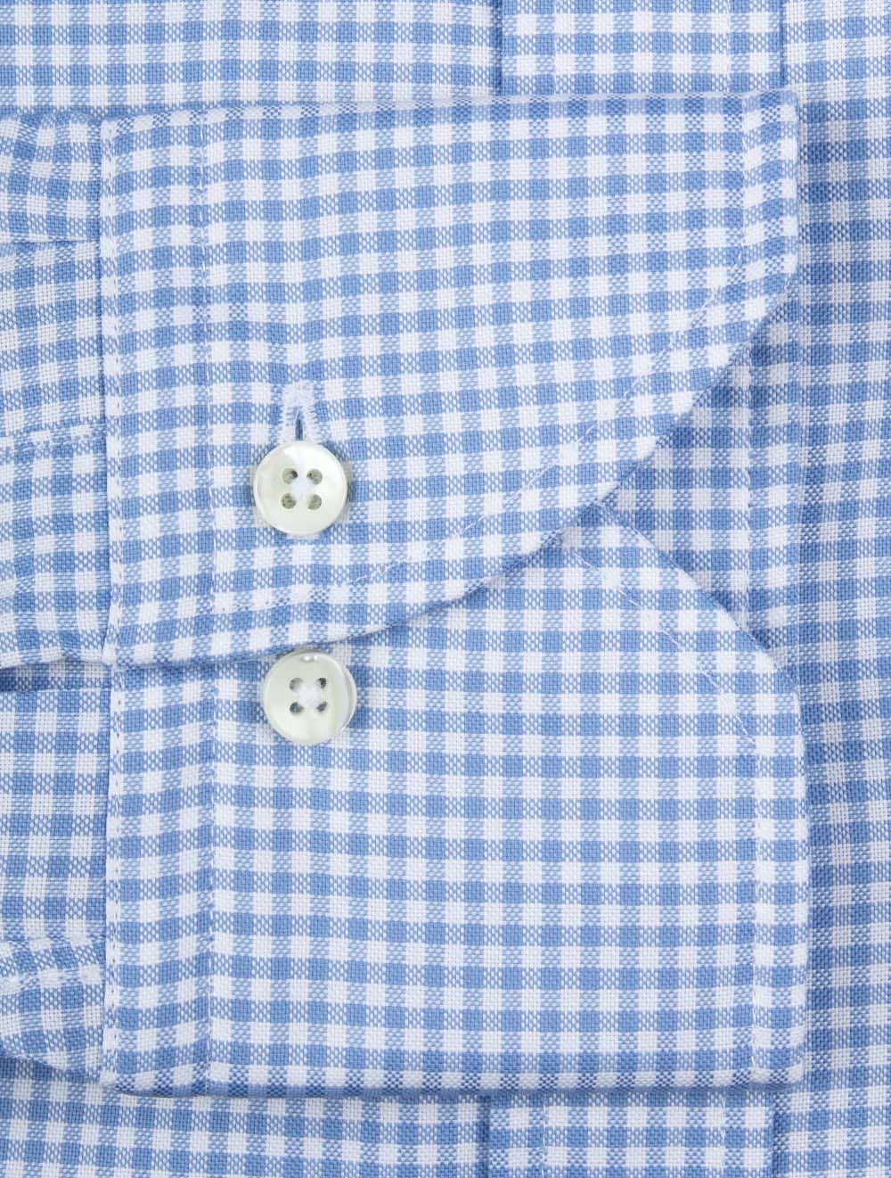 Gingham Fitted Shirt Blue