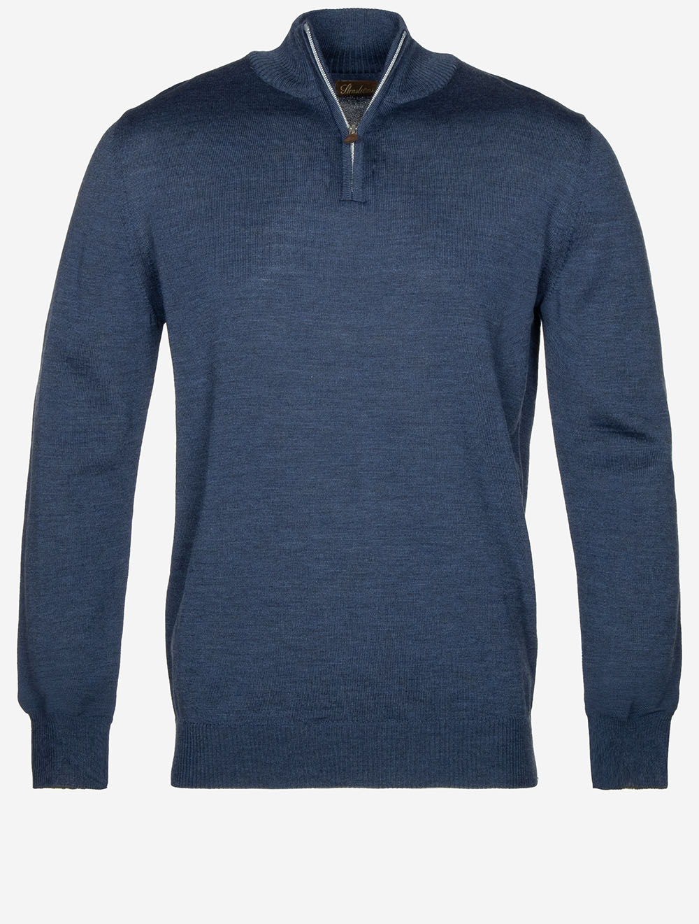 Merino Wool Half Zip Blue