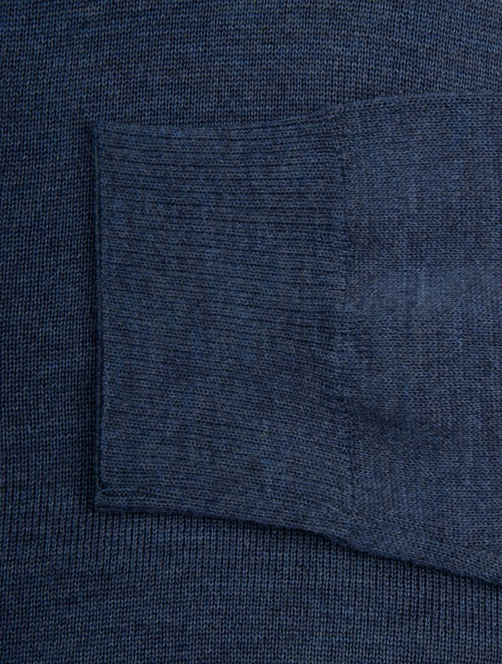 Merino Wool Half Zip Blue