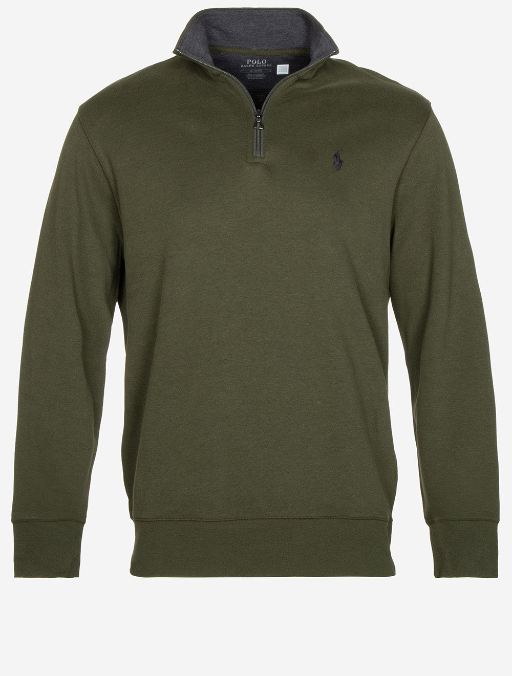 Quarter Zip Jersey Pullover Green