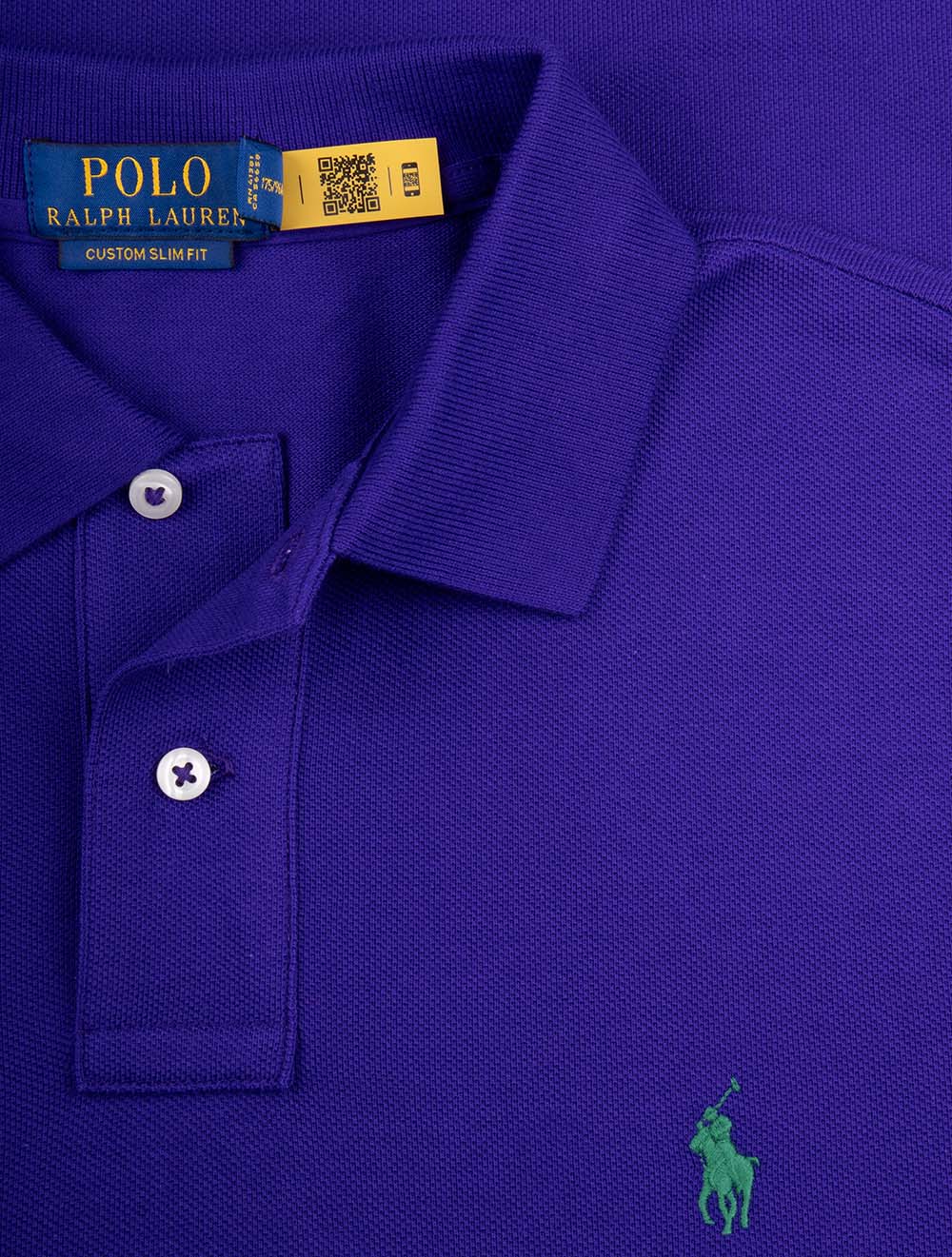 Custom Slim Fit Mesh Polo Shirt Purple