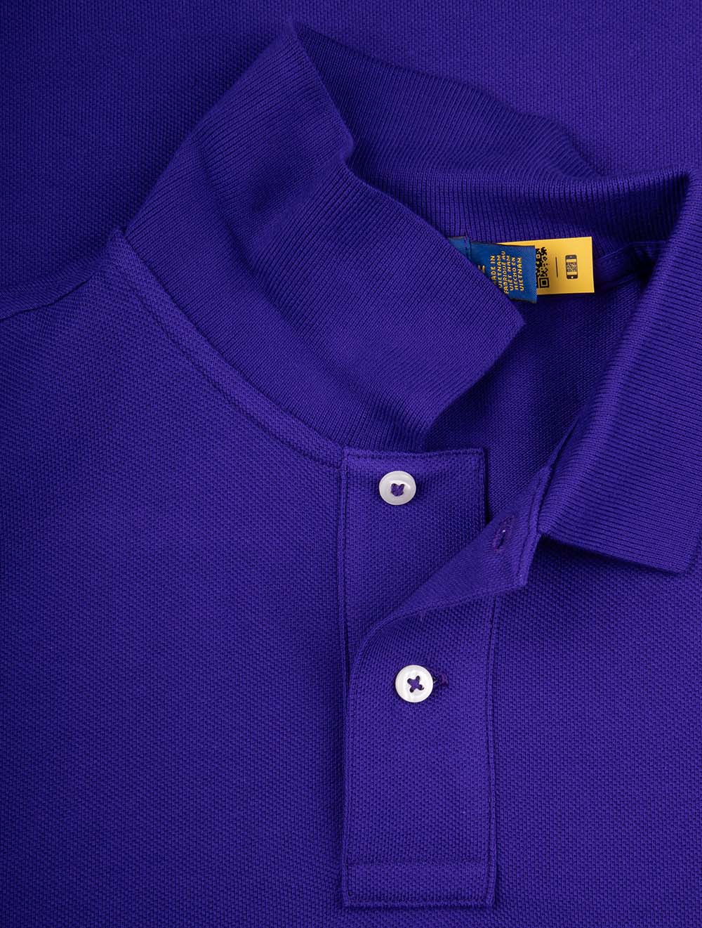 Custom Slim Fit Mesh Polo Shirt Purple