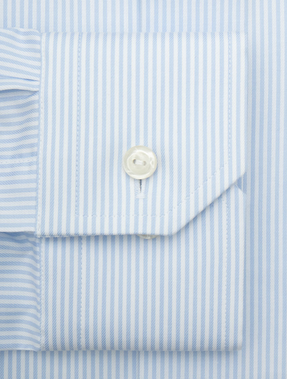 Contemporary Bengal Striped Cotton Lyocell Shirt Blue