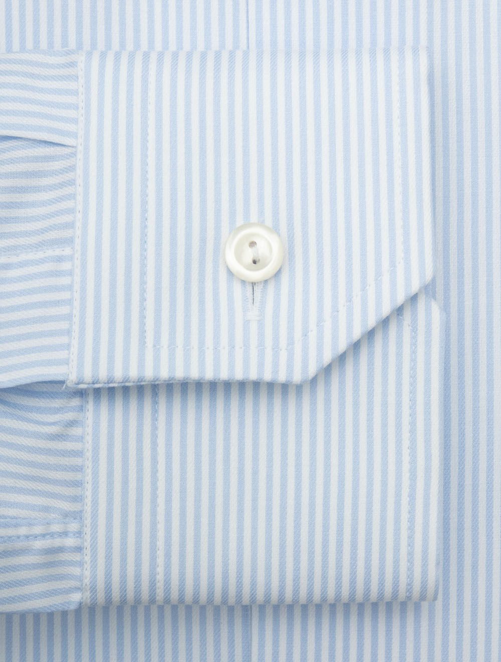 Slim Bengal Striped Cotton Lyocell Shirt Blue