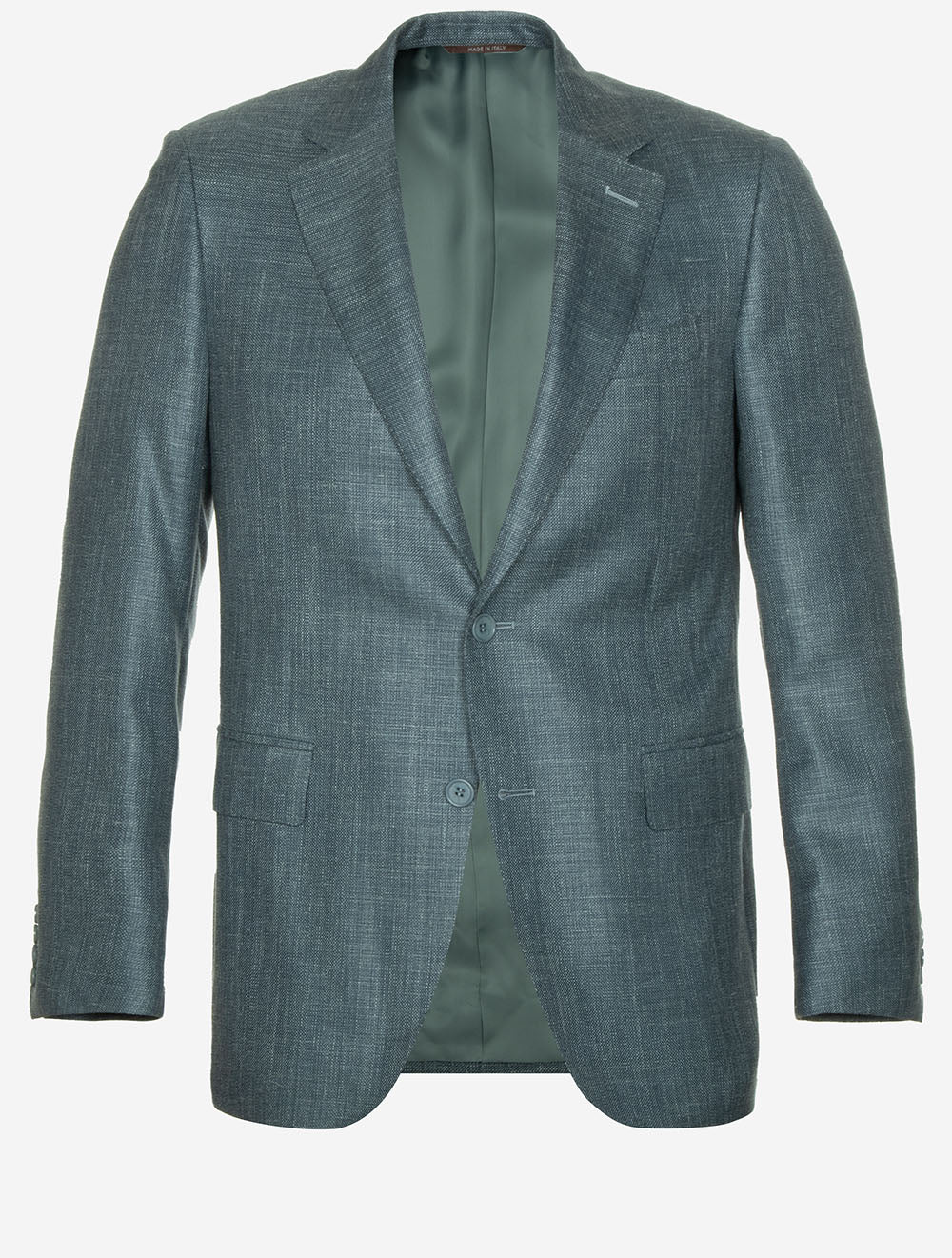 Wool Silk Linen Jacket Teal