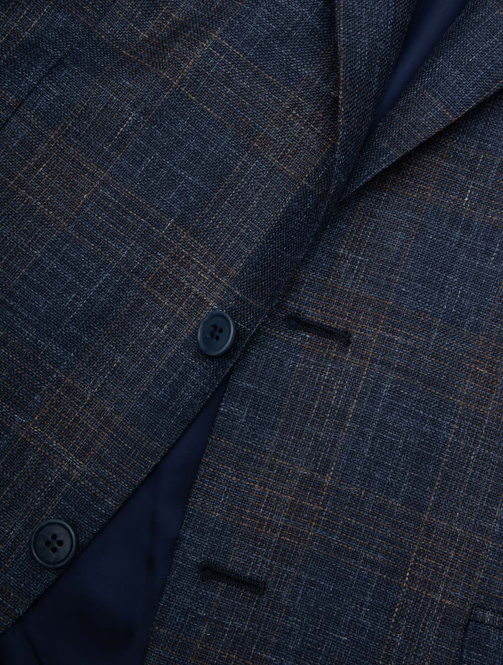 WSL Subtle Check Jacket Blue