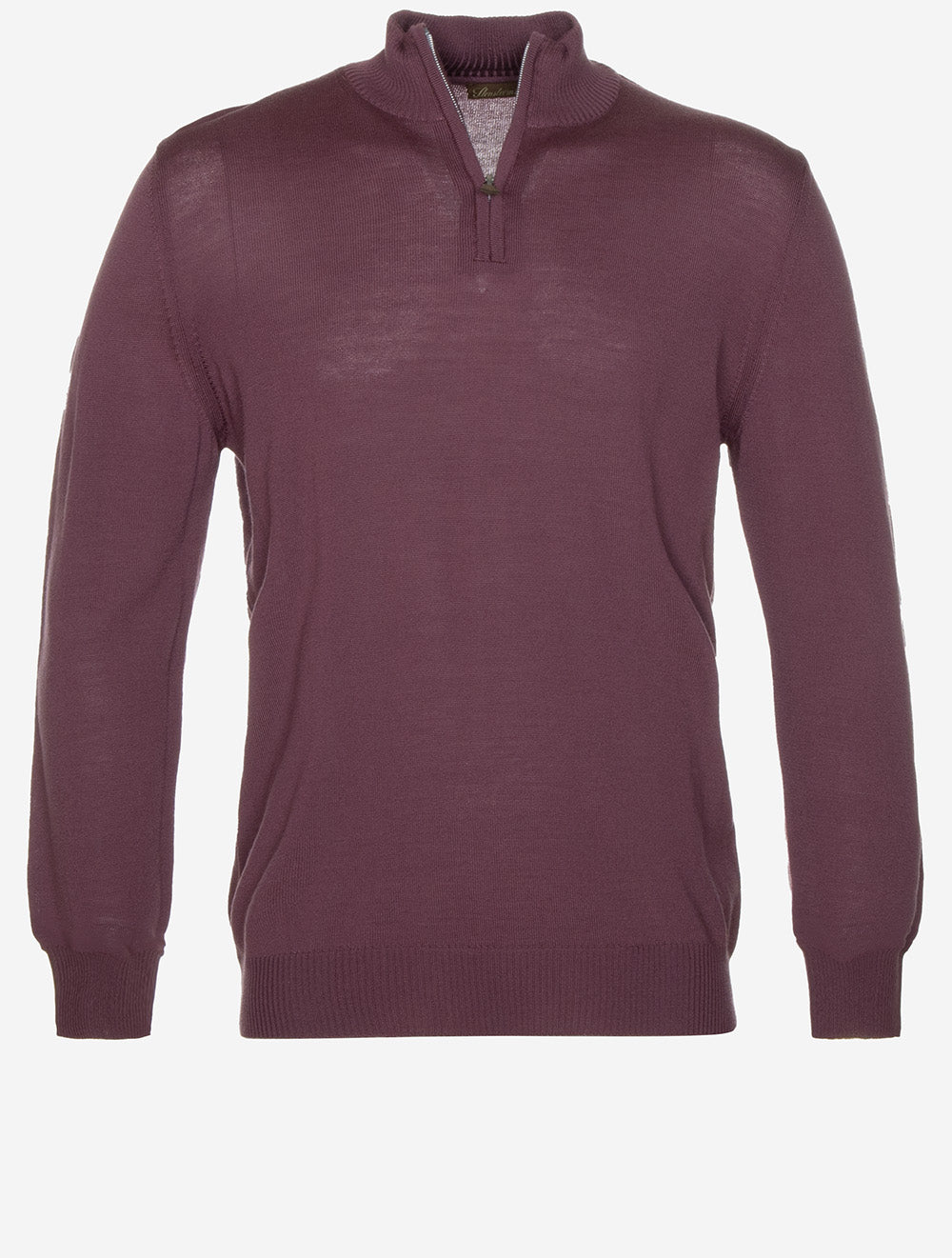 Half Zip Merino Wool Jumper Purple