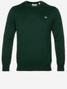 Gant Classic Cotton Crew Neck Tartan Green MI