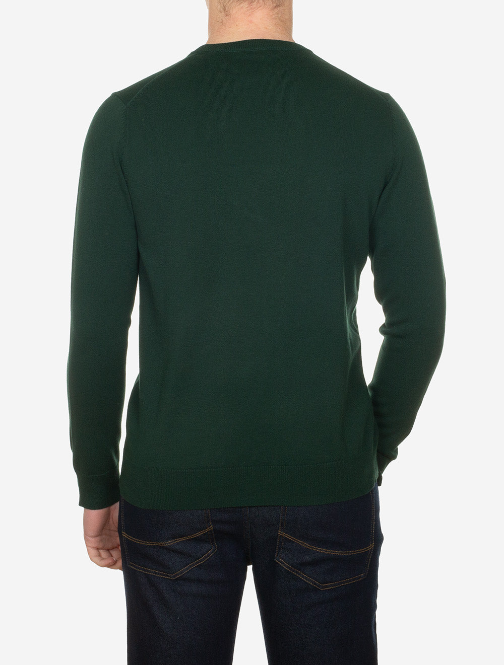 Gant Classic Cotton Crew Neck Tartan Green AI2