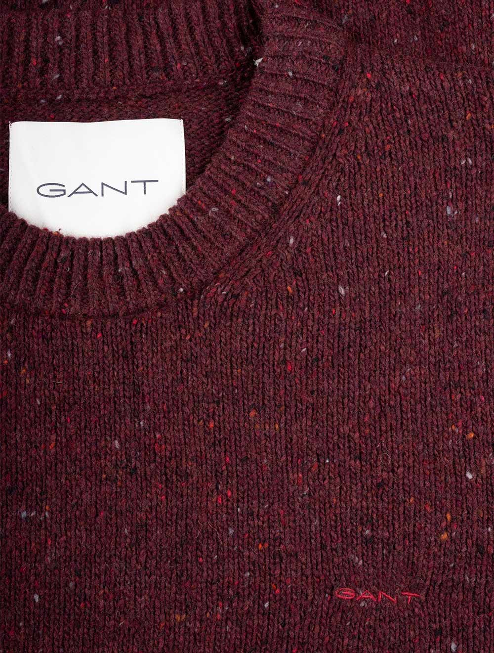 Gant Wool Neps Crew Neck Plumped Red AI3