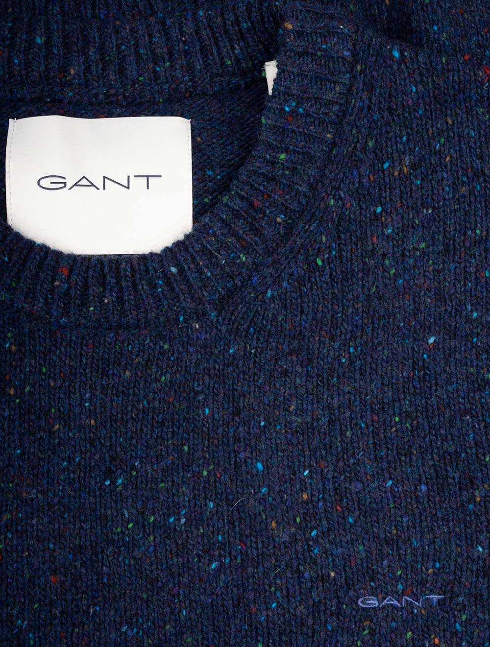 Gant Wool Neps Crew Neck Evening Blue AI3