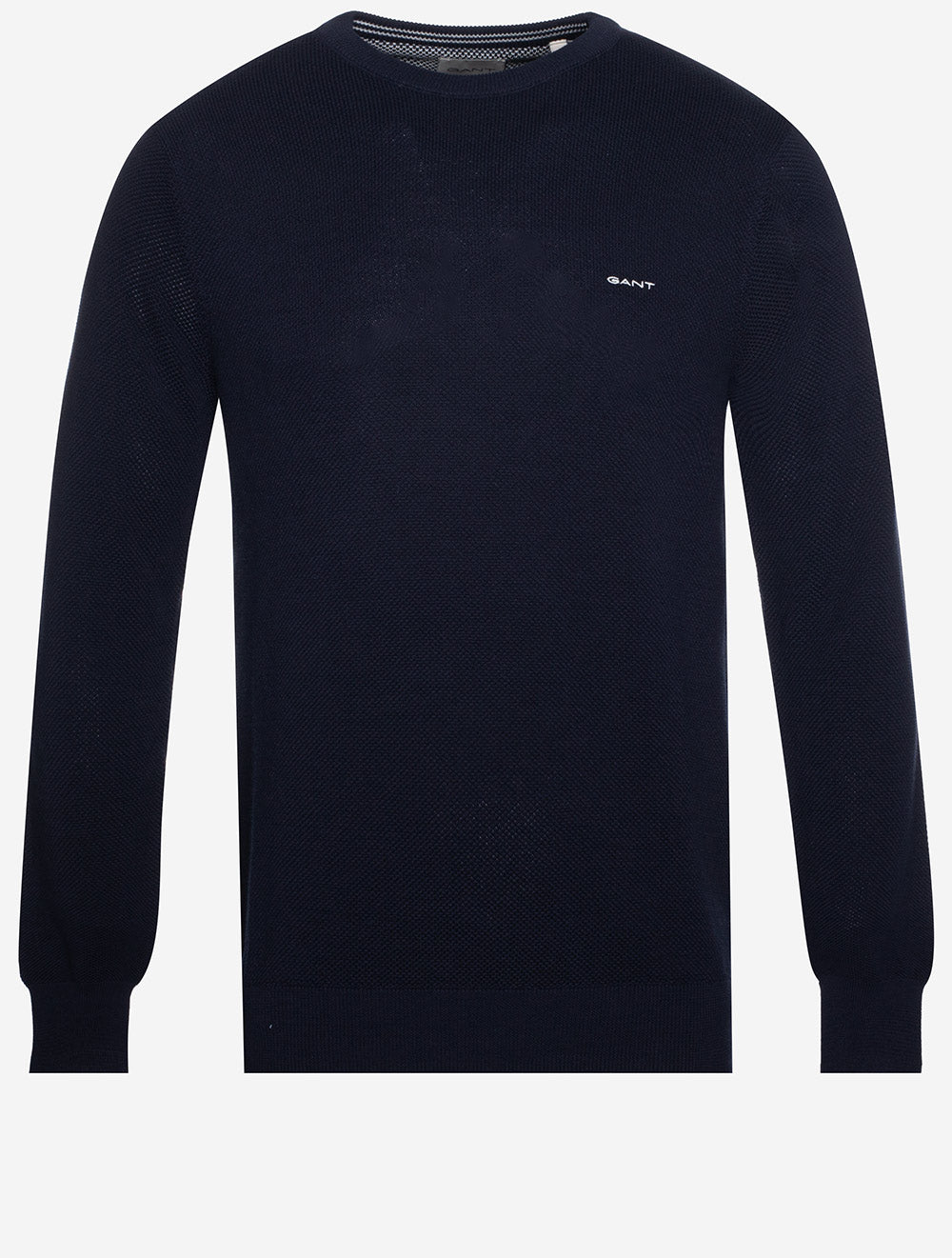 Cotton pique Crew Neck Evening Blue