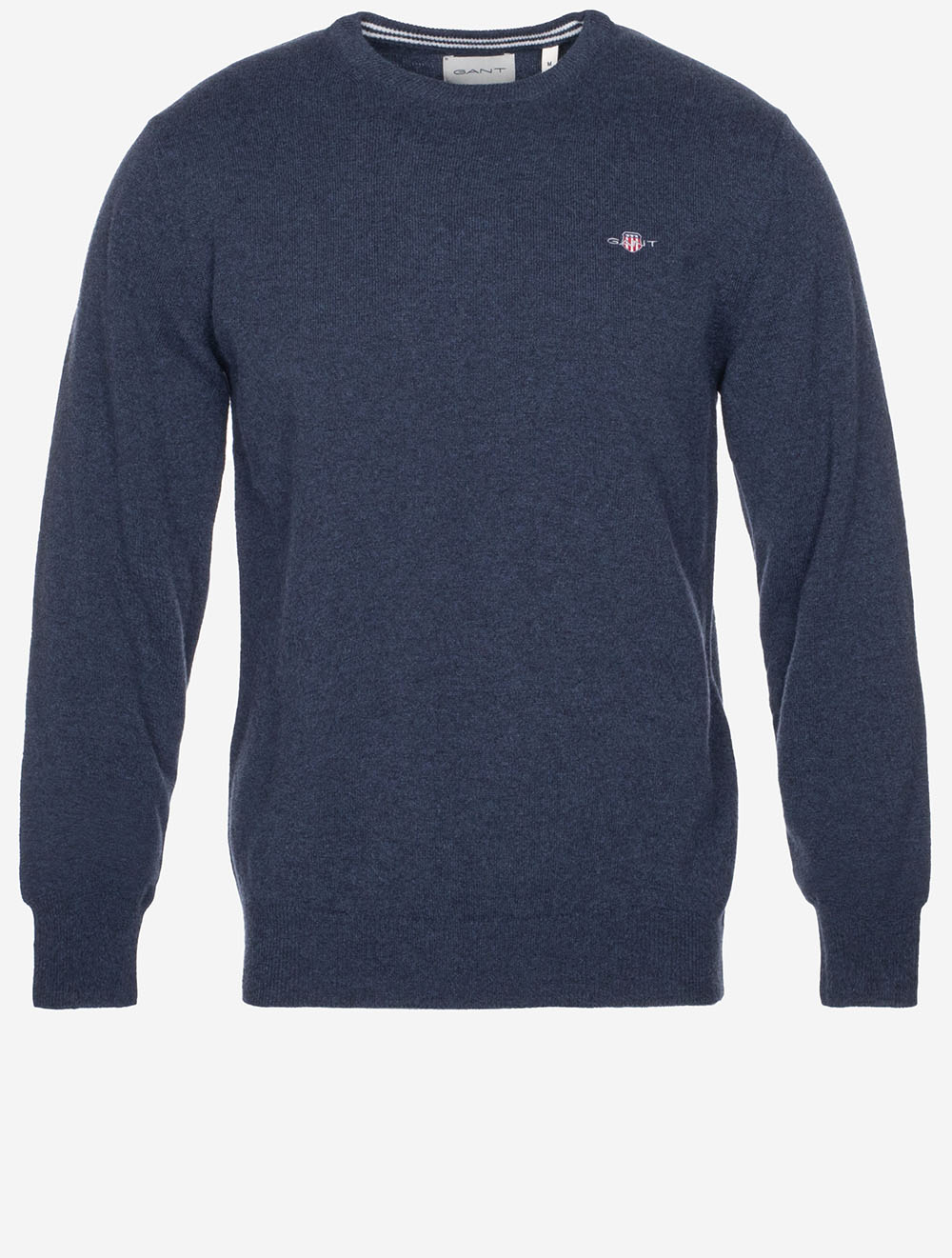 Superfine Lambswool Crew Neck Dark Navy Melange