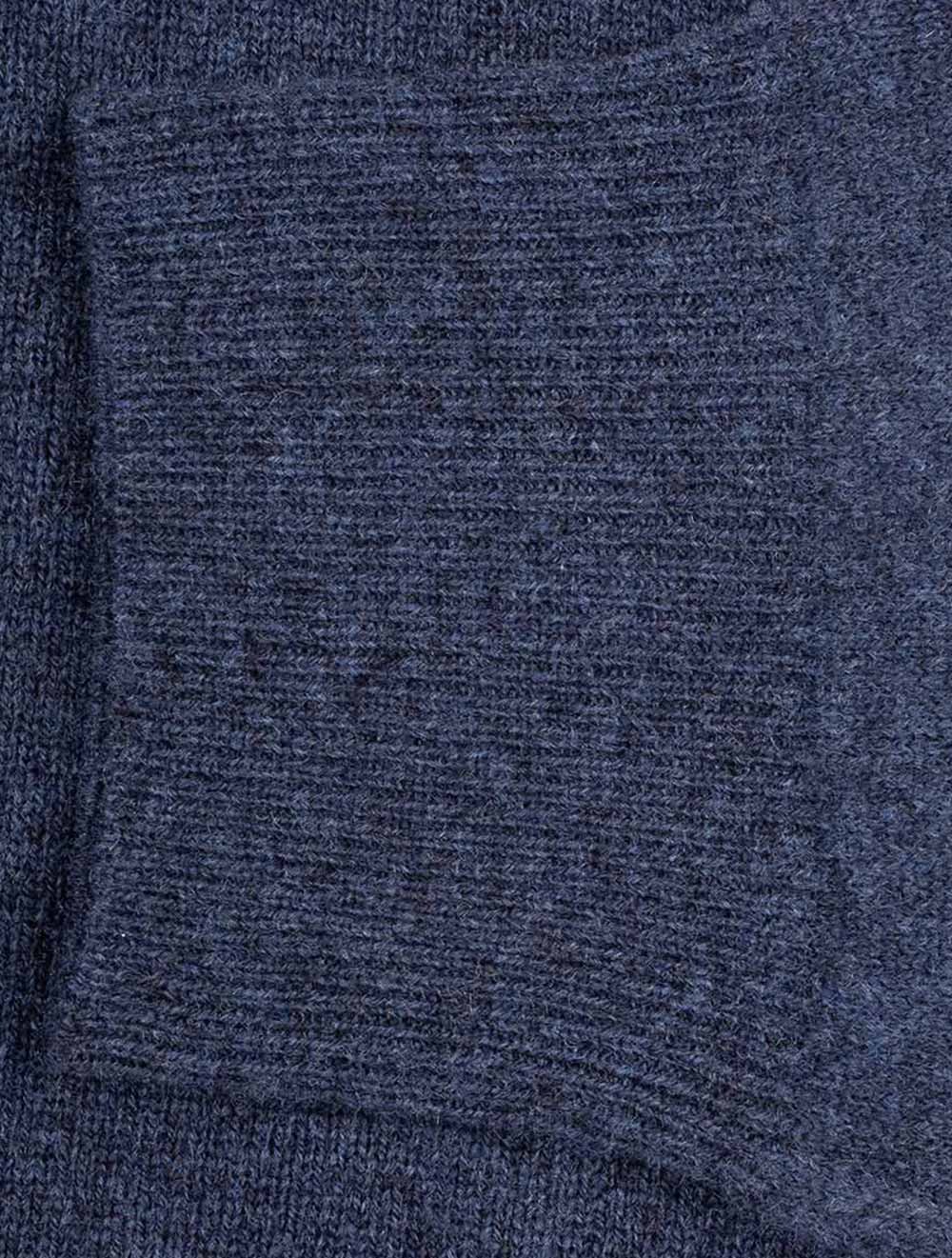 Superfine Lambswool Crew Neck Dark Navy Melange