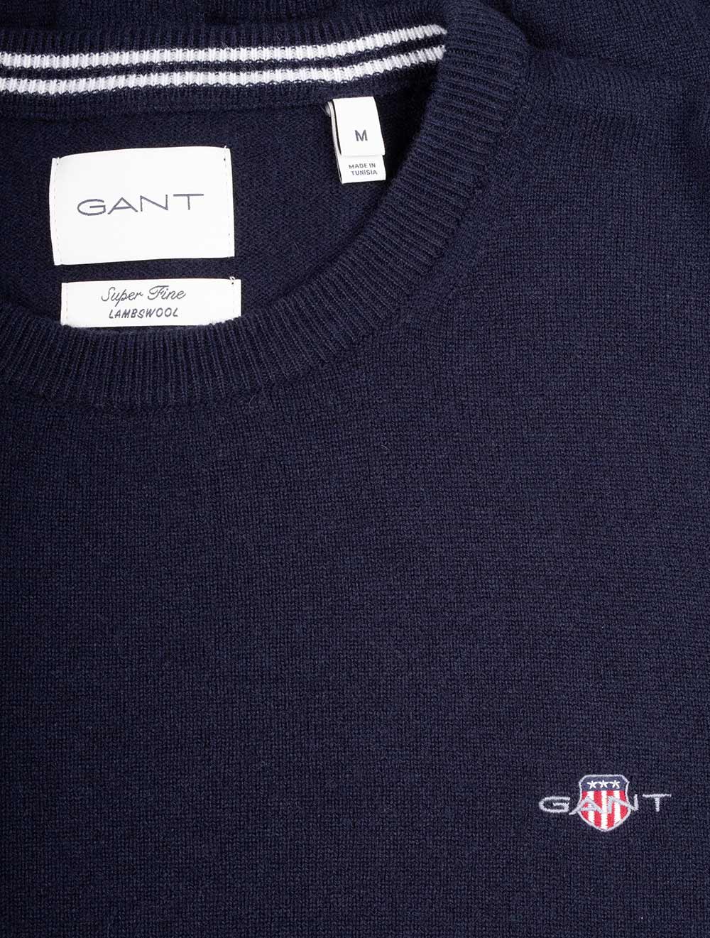 Superfine Lambswool Crew Neck Marine