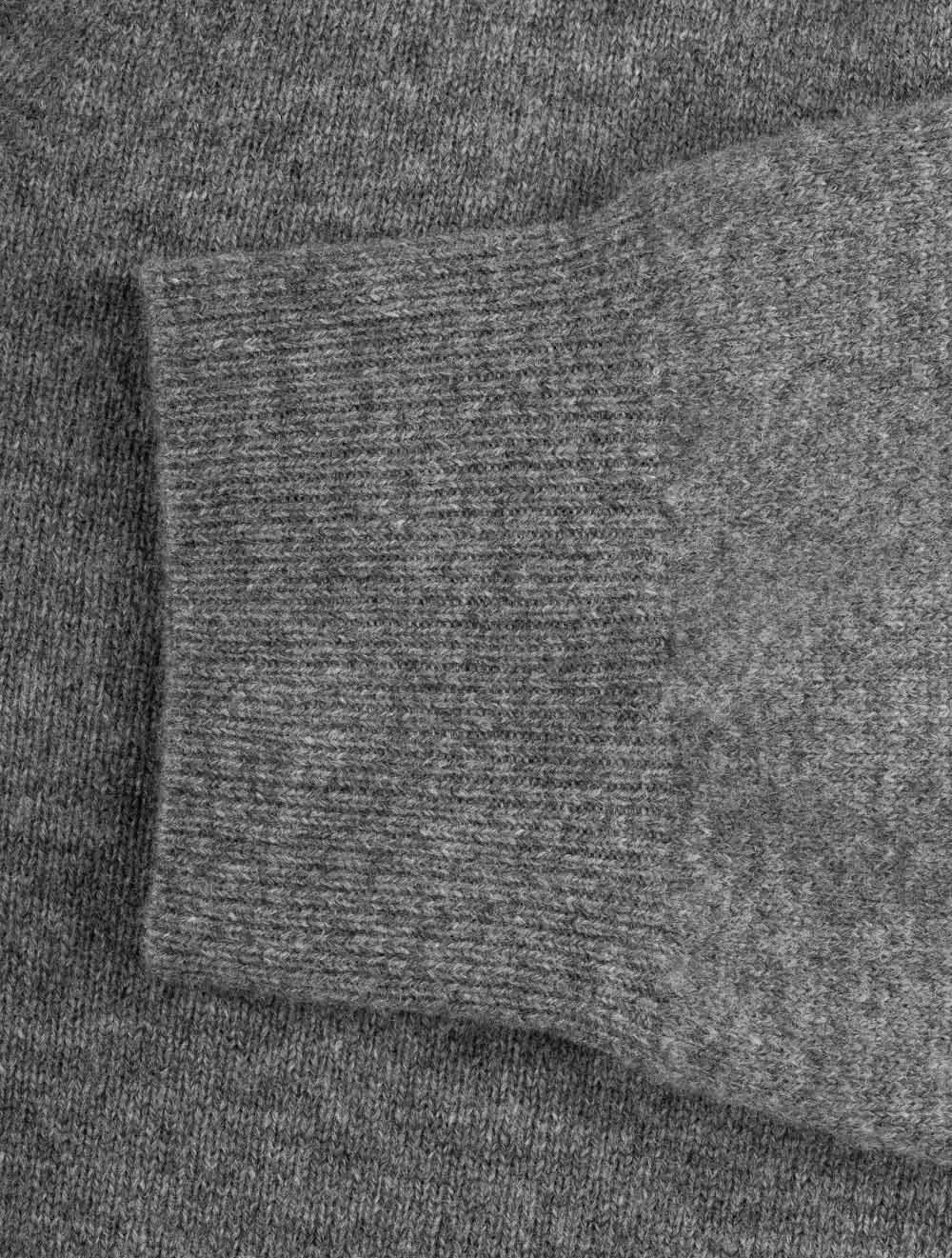 Superfine Lambswool V Neck Charcoal Melange