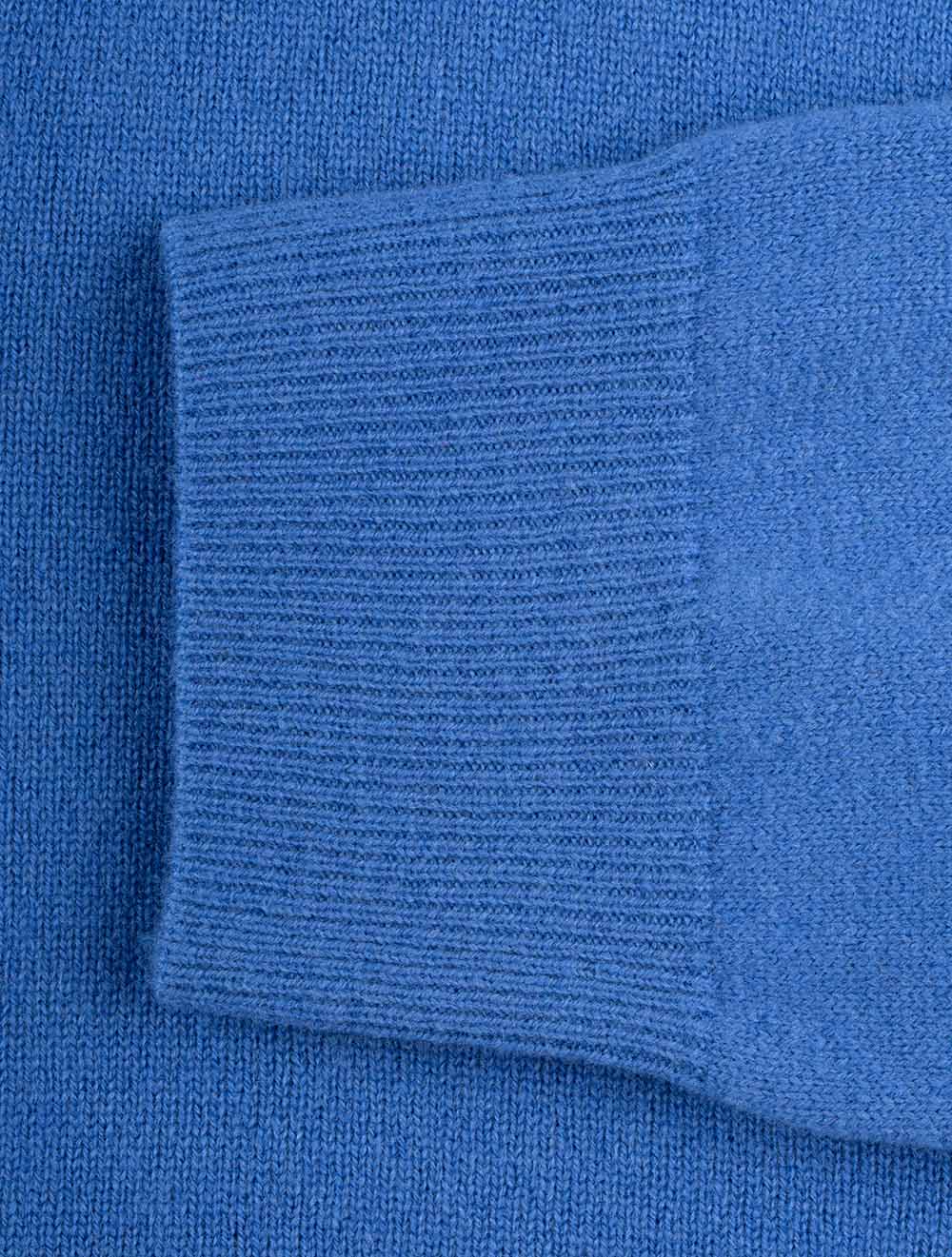 Superfine Lambswool Half Zip Rich Blue