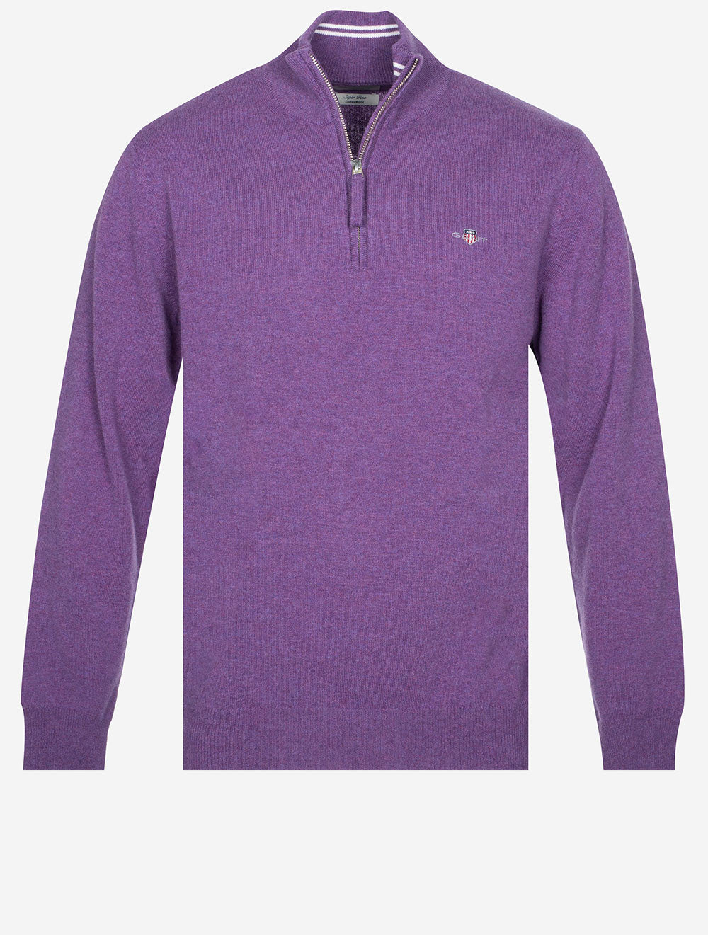 Gant Superfine Lambswool Half Zip Lilac MI