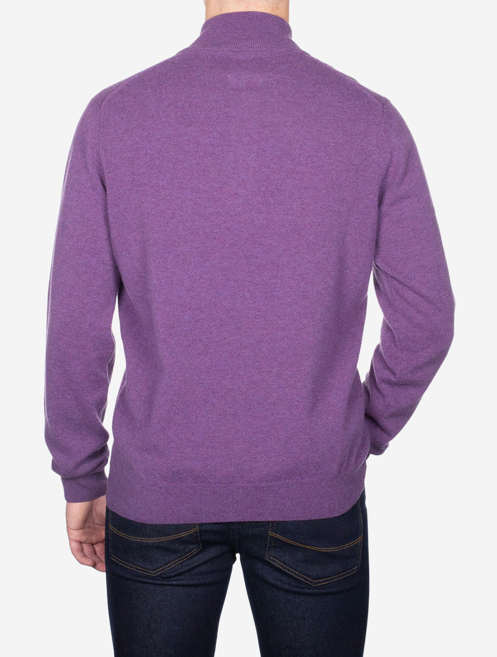 Gant Superfine Lambswool Half Zip Lilac AI2